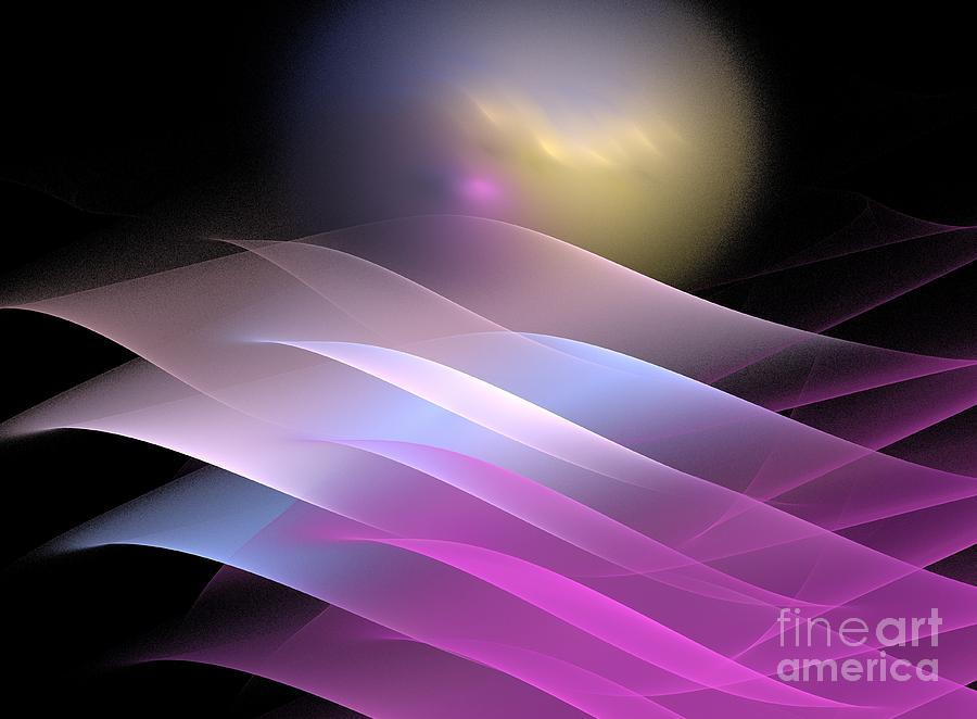 Abstract Digital Art - Lavender Sunset by Kim Sy Ok