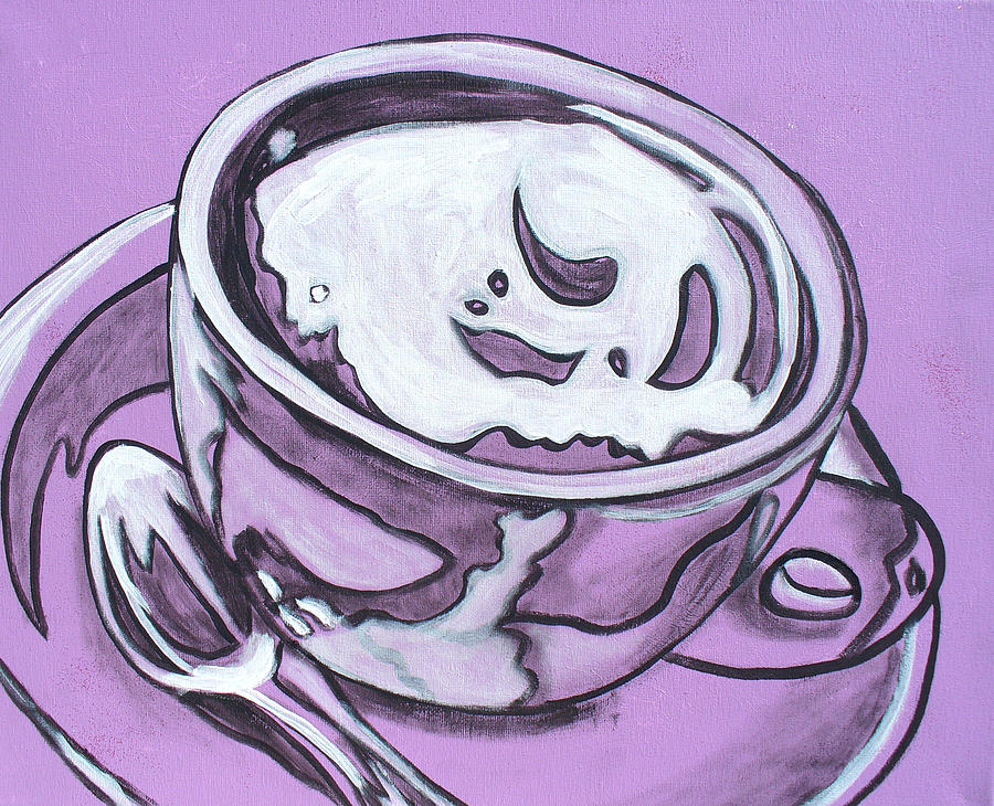 Tea Painting - Lavender Tea by Sarah Crumpler