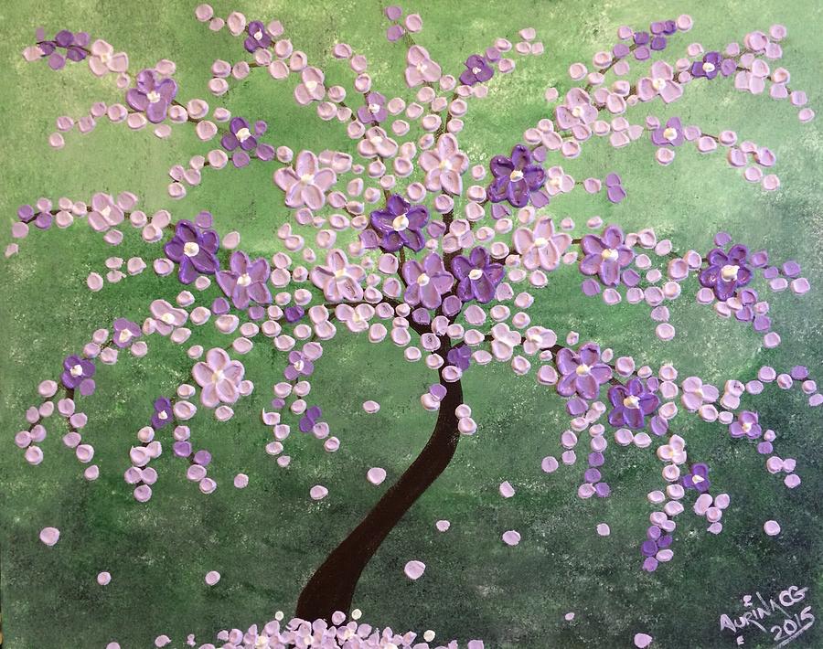 Flower Painting - Lavender Tree by Aurina Counts-Garbovits