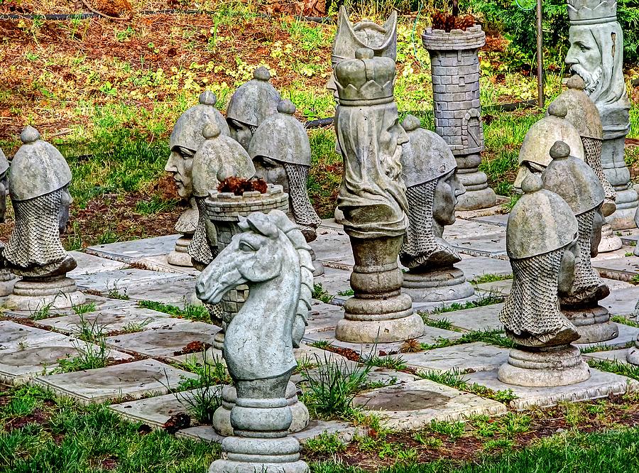 Chess Photograph - Lawn Chess by Chris Anderson