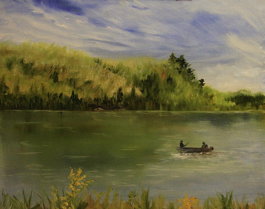 Lax Lake Painting - Lax Lake by Joi Electa