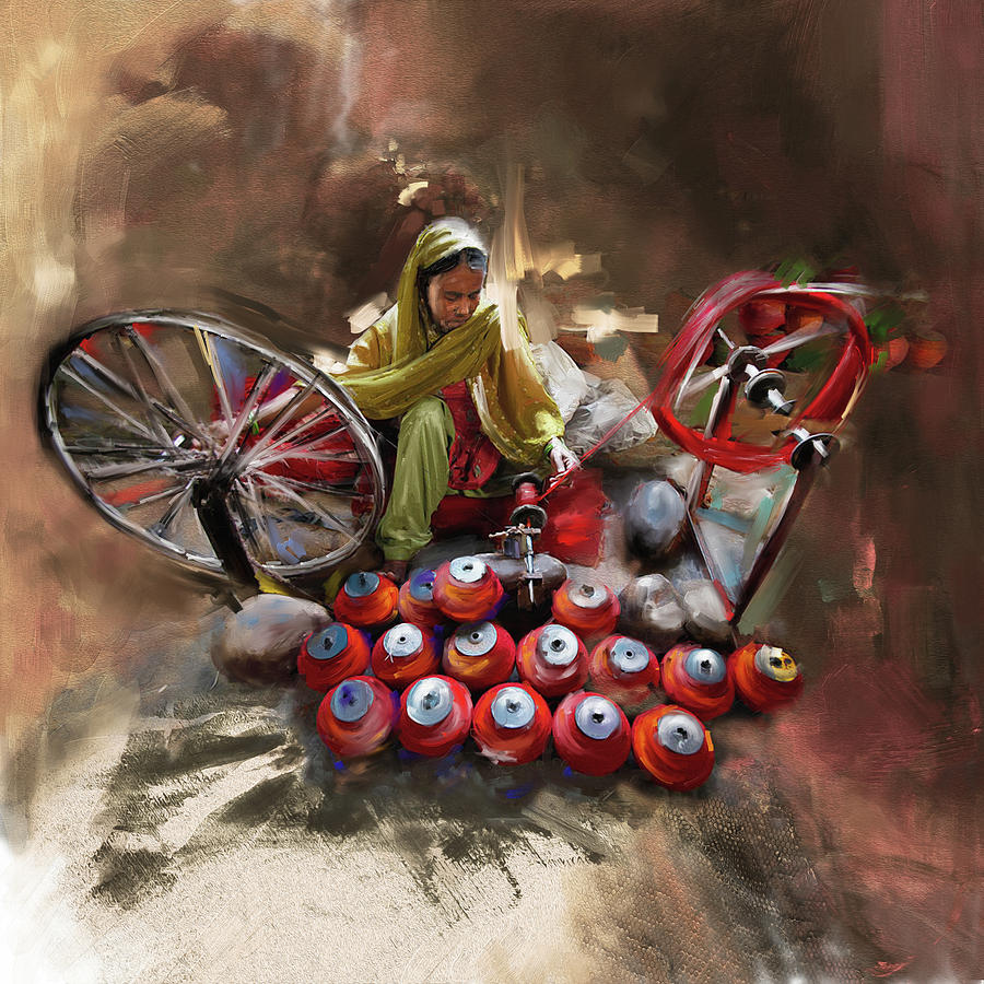 Layalpur Woman 191 II Painting by Mawra Tahreem