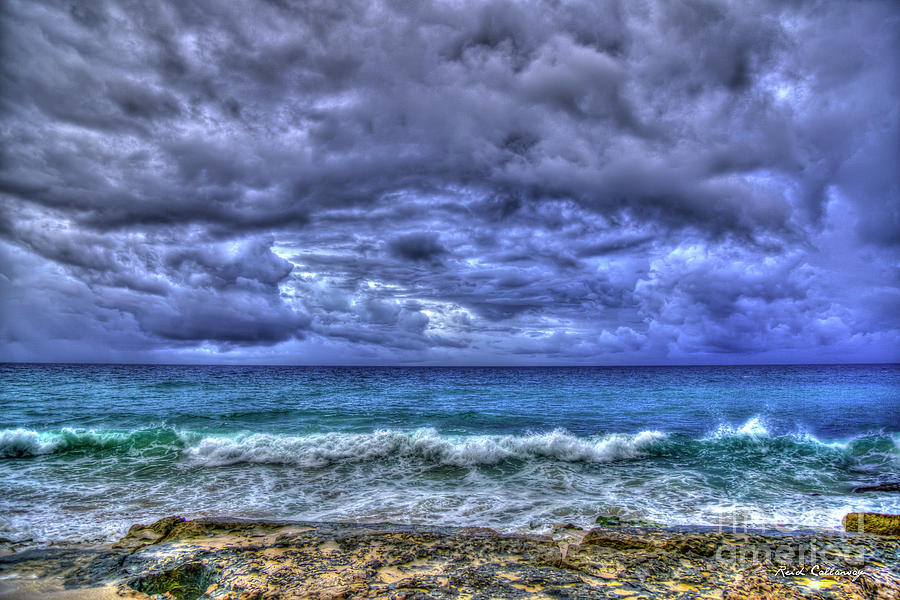 Layered Colors Oahu Ocean Waves Hawaii Collection Art Photograph by Reid Callaway