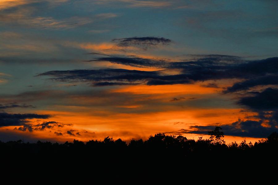 Sunset Photograph - Layered Sunset 2 by Kathryn Meyer
