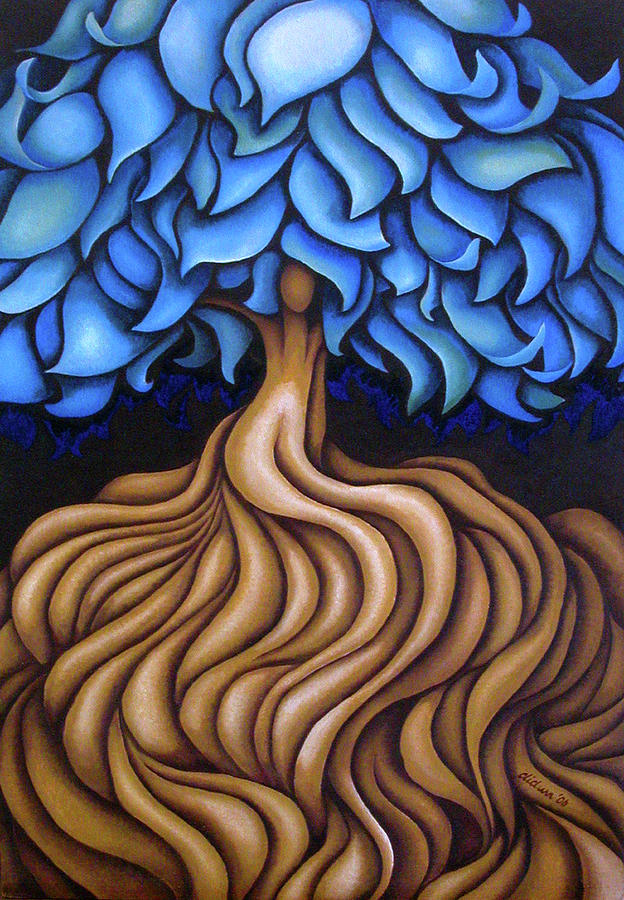 Tree Painting - Layers Lxxv by Diana Durr Tree Painting - Layers Lxxv by Diana Durr