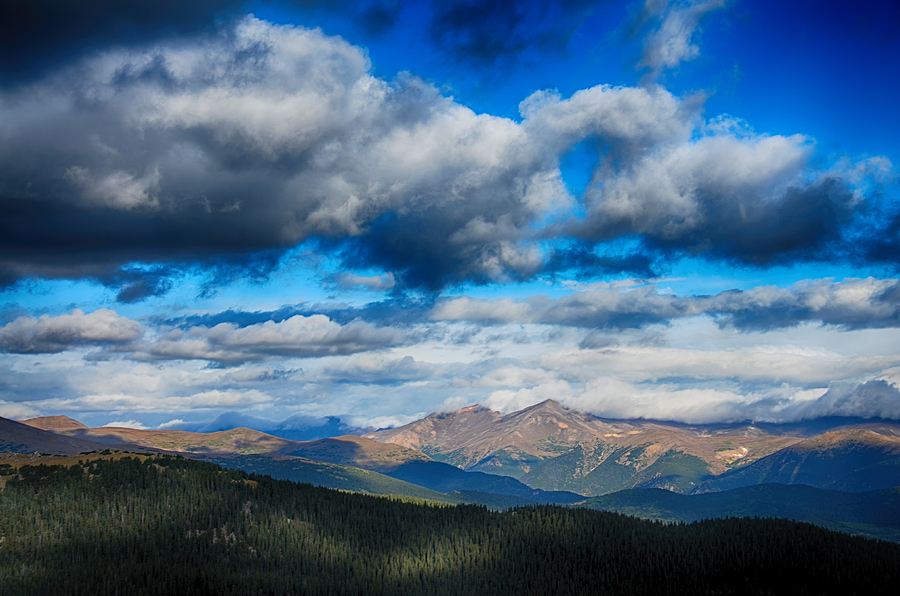 Chicago Photograph - Layers Of Clouds On Mount Evans by Angelina Tamez