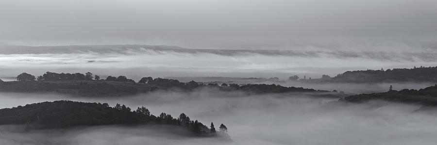 Layers of mist over Aberfoyle Photograph by Stephen Taylor