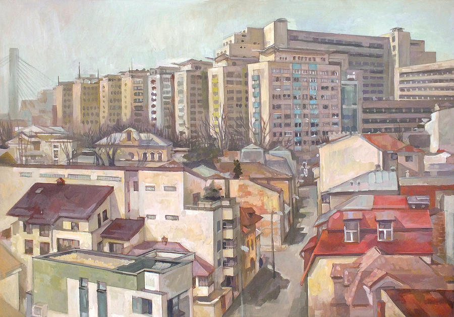 Bucharest Painting - Layers of Time by Filip Mihail