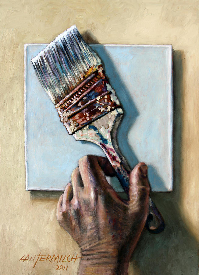 Laying Down the Paint Brush Painting by John Lautermilch
