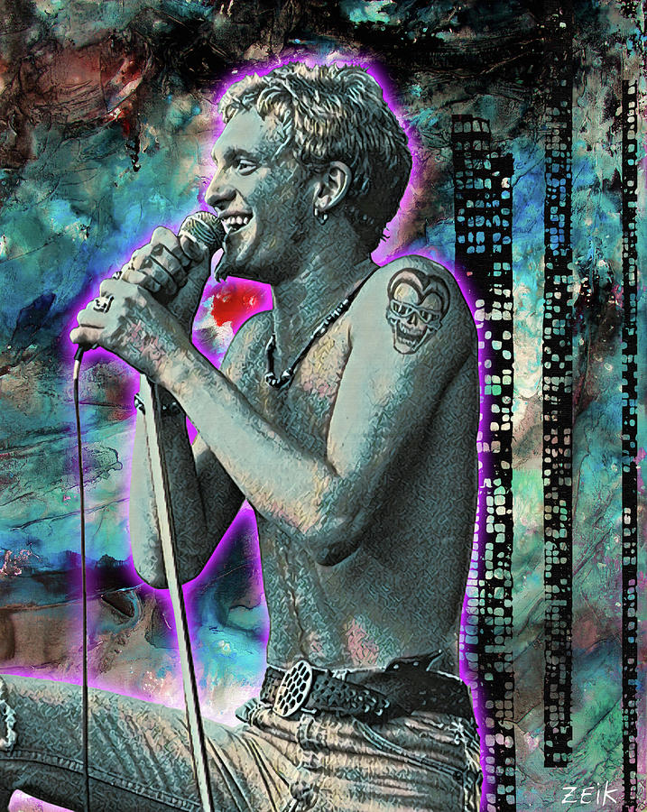 Pearl Jam Painting - Layne Staley - Heaven Beside You by Bobby Zeik