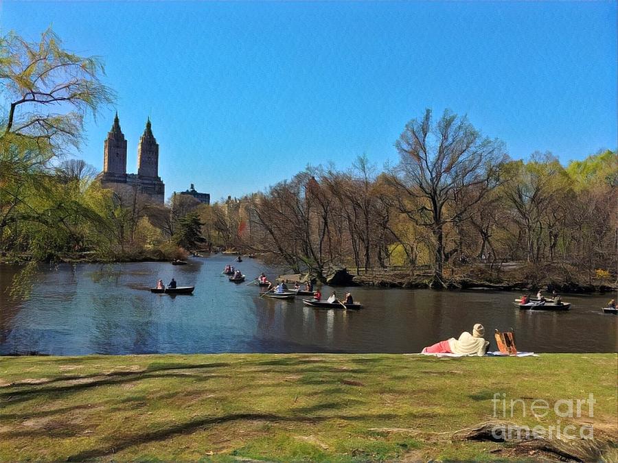 Lazy Days - Central Park in Spring Photograph by Miriam Danar