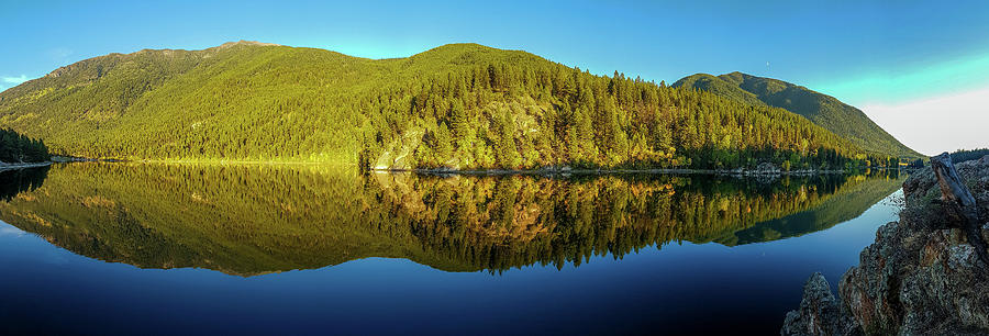 Lazy lake panorama Photograph by Thomas Nay