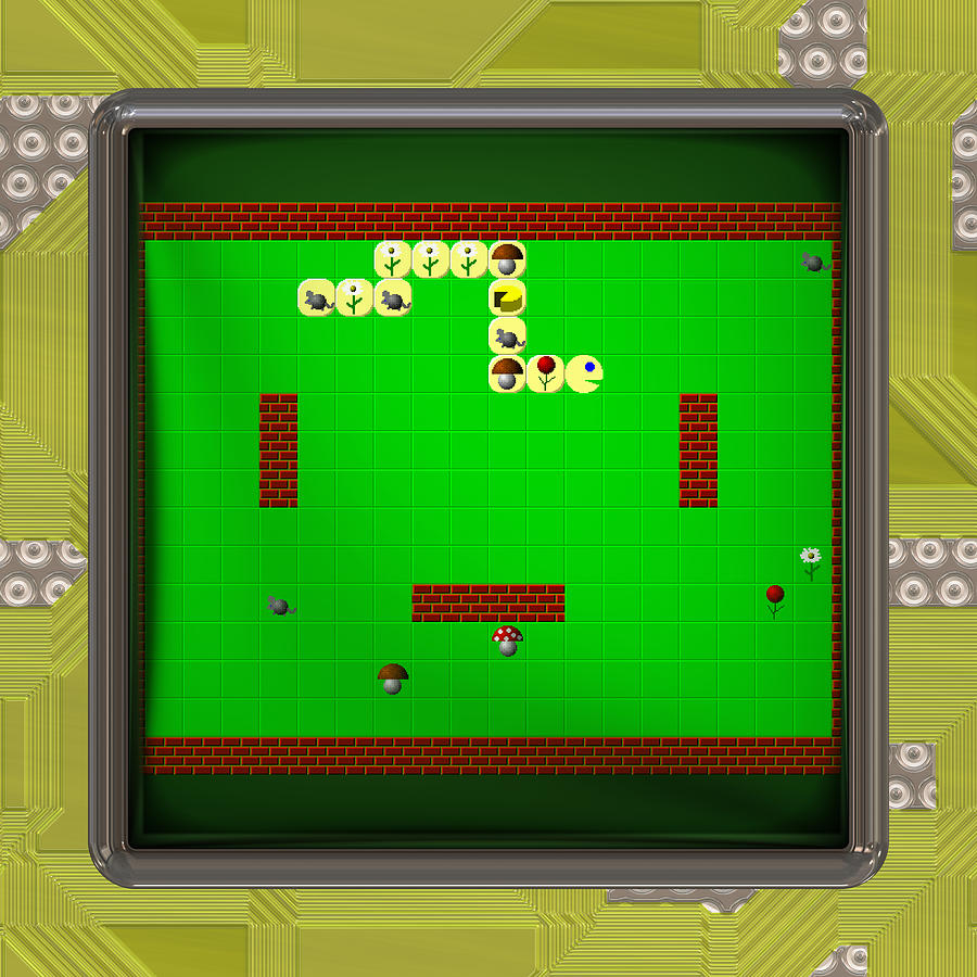 LCD screen with retro style game generated texture Digital Art by Miroslav  Nemecek - Pixels