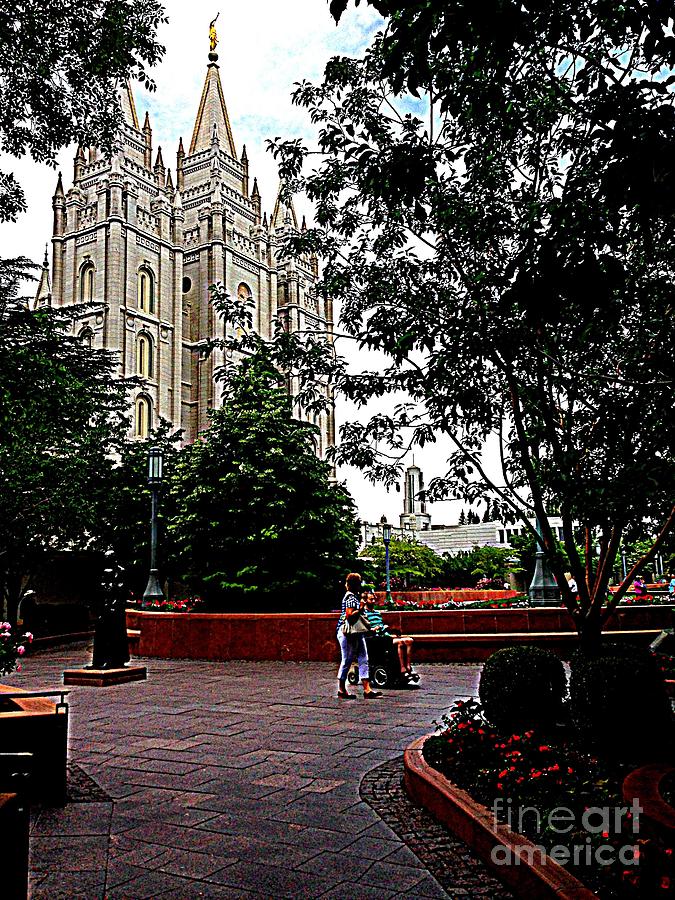 The Church of Jesus Christ of Latter-day Saints Salt Lake Temple and Conference Center Photograph by Richard W Linford