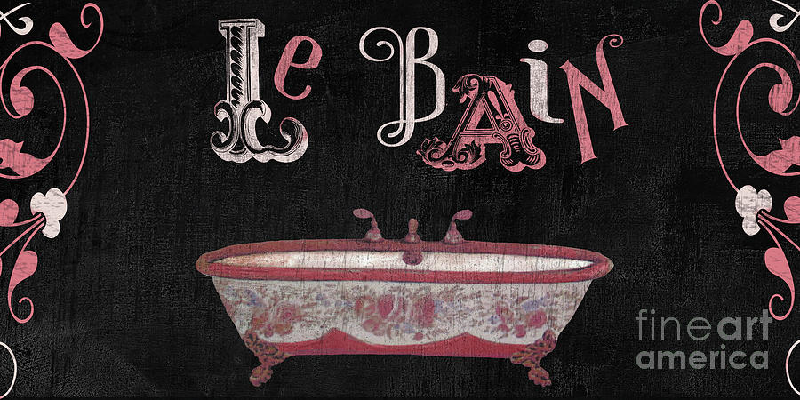 Paris Painting - Le Bain Paris Sign by Mindy Sommers