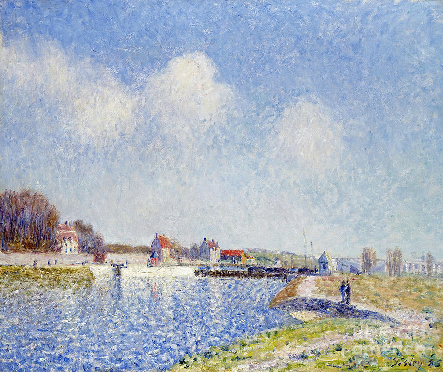 Alfred Sisley Painting - Le Barrage De Saint-mammes by Celestial Images