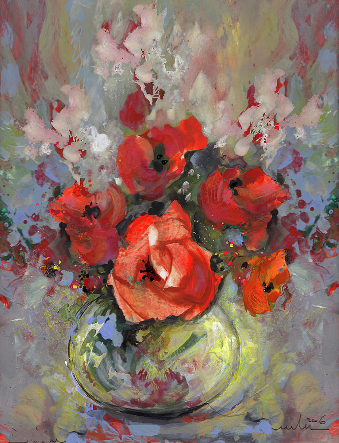 Le Bouquet de Valentine Painting by Miki De Goodaboom