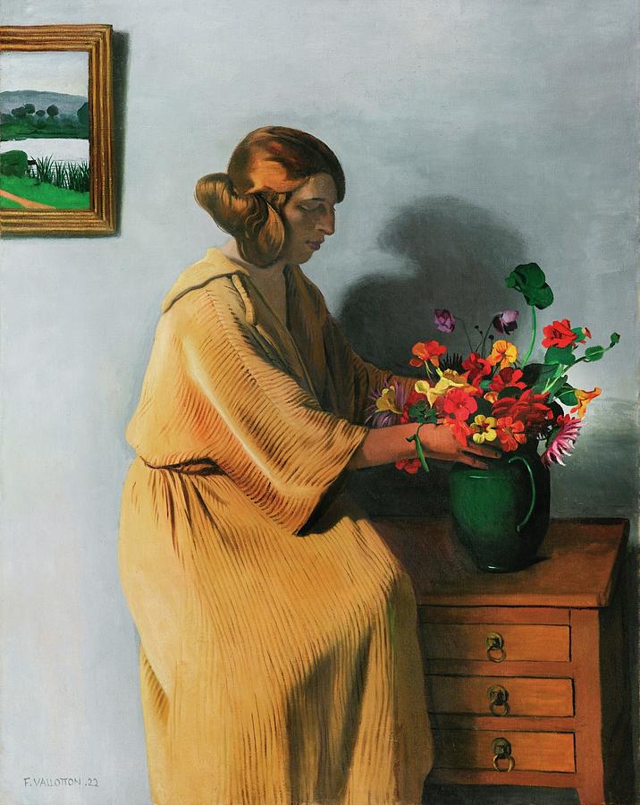 Le Bouquet Painting by Felix Vallotton