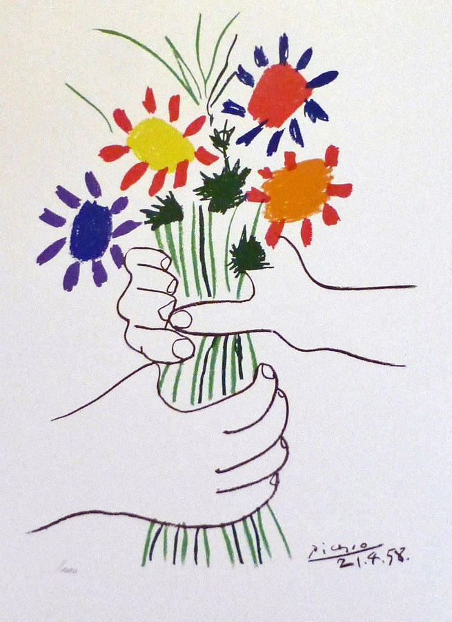 Flower Pyrography - Le Bouquet by Pablo Picasso