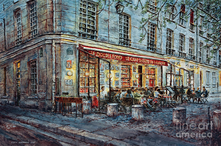 Paris Painting - Le Cafe- Theatre de la Magie by Joey Agbayani