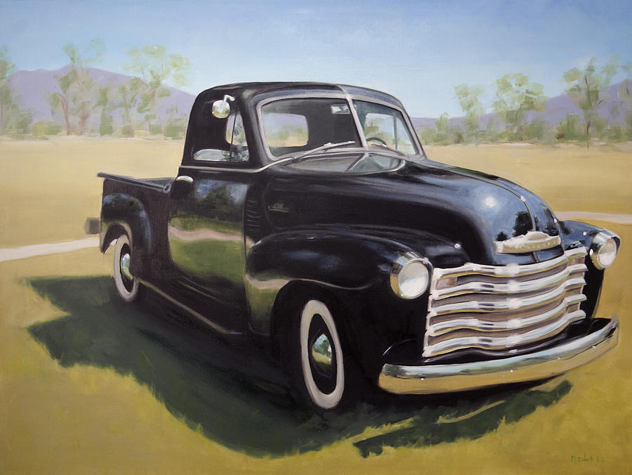 Le Camion Noir Painting by Elizabeth Jose