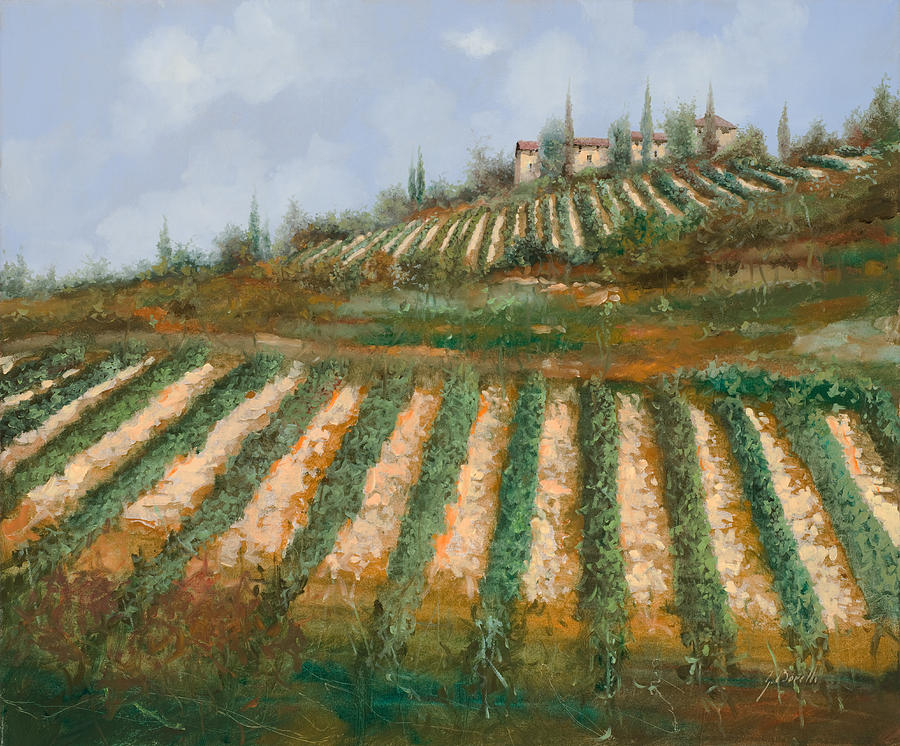 Wine Painting - Le Case Nella Vigna by Guido Borelli