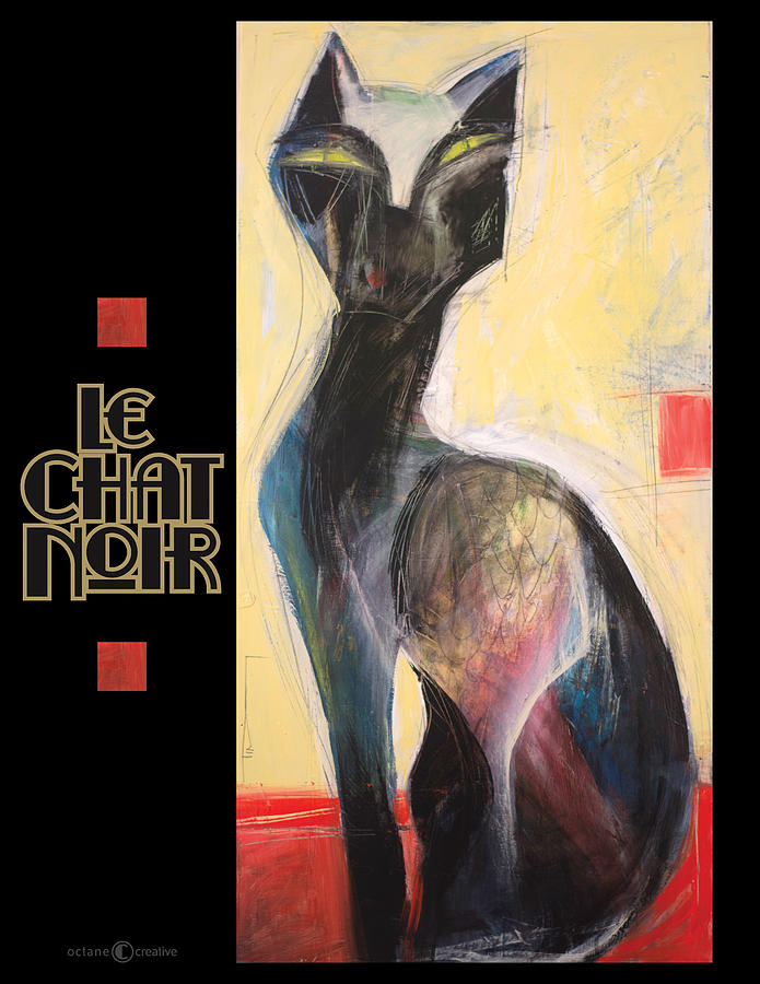 Le Chat Noir poster Painting by Tim Nyberg