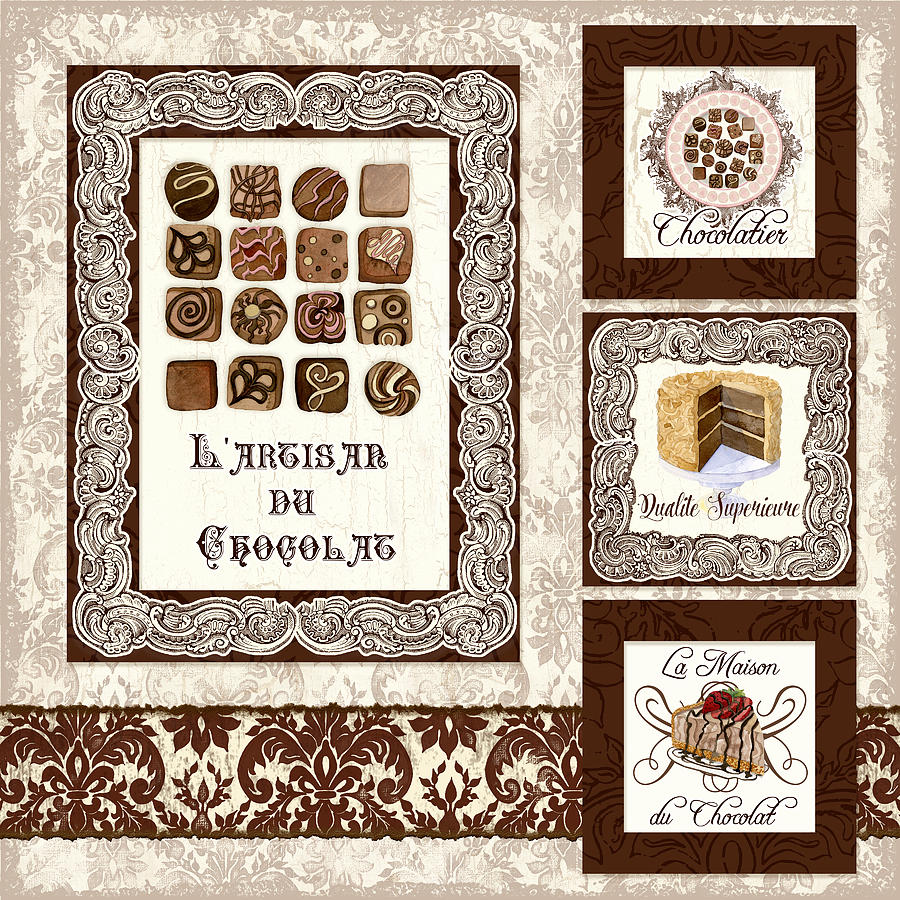 Le Chocolatier - L Artisan du Chocolat Painting by Audrey Jeanne Roberts