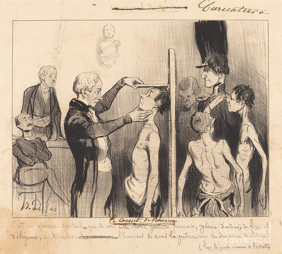 Le Conseil De R?vision Drawing By Honor? Daumier - Fine Art America