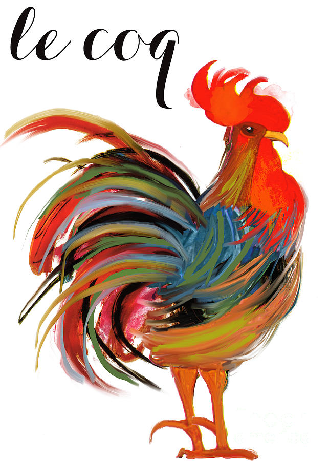 Le Coq Art Nouveau Rooster Painting by Mindy Sommers