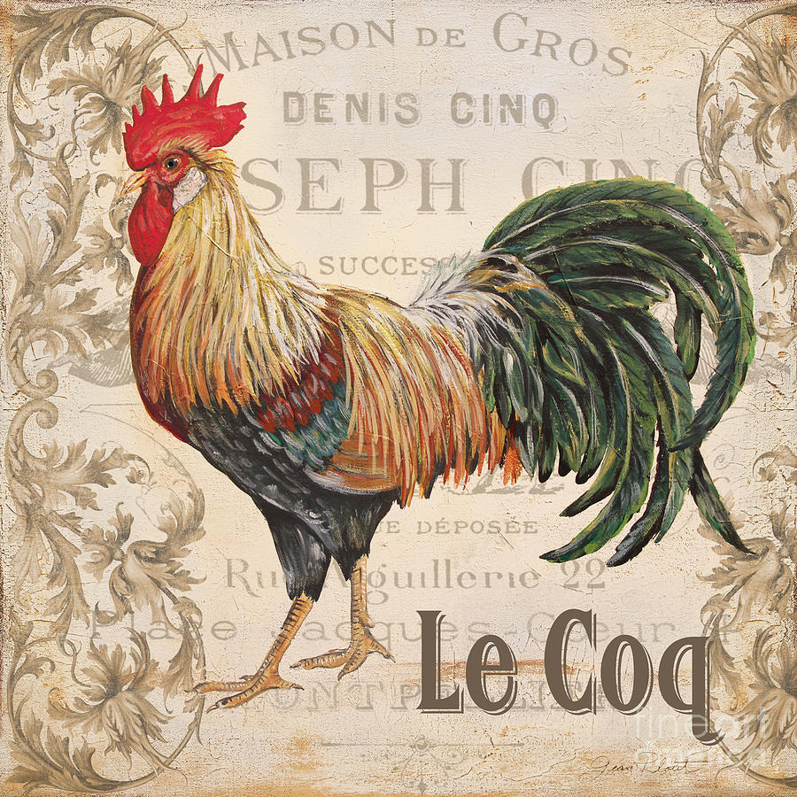 Le Coq-JP3086 Painting by Jean Plout