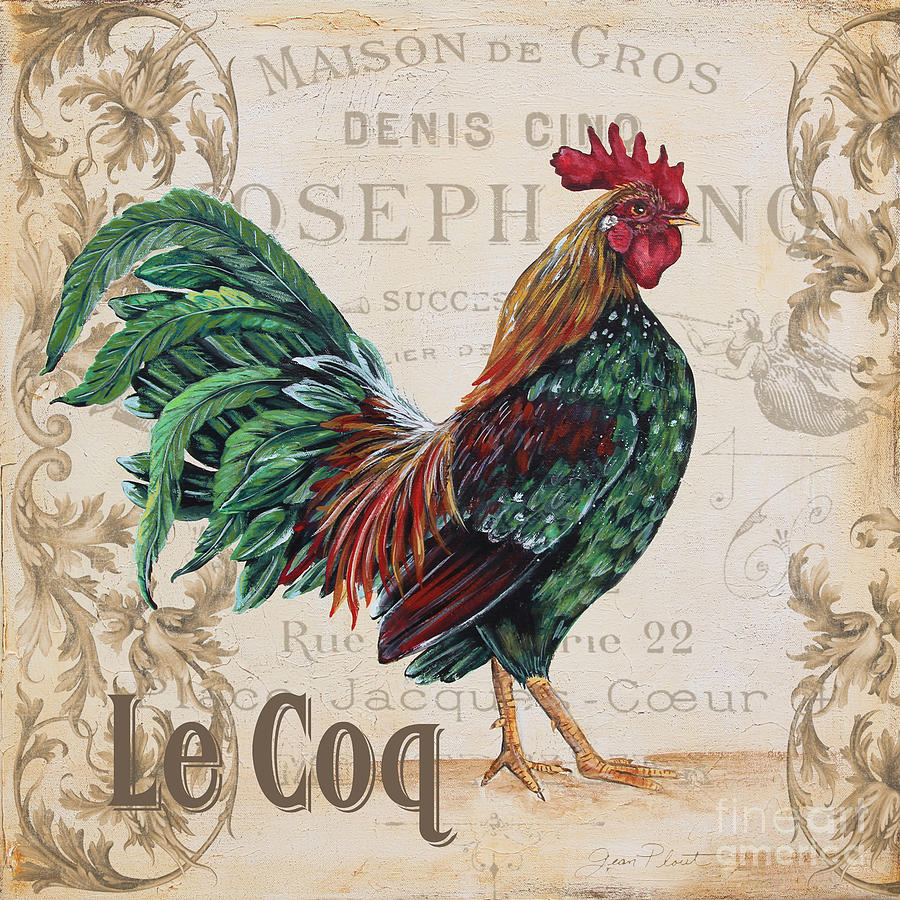 Le Coq-JP3087 Painting by Jean Plout