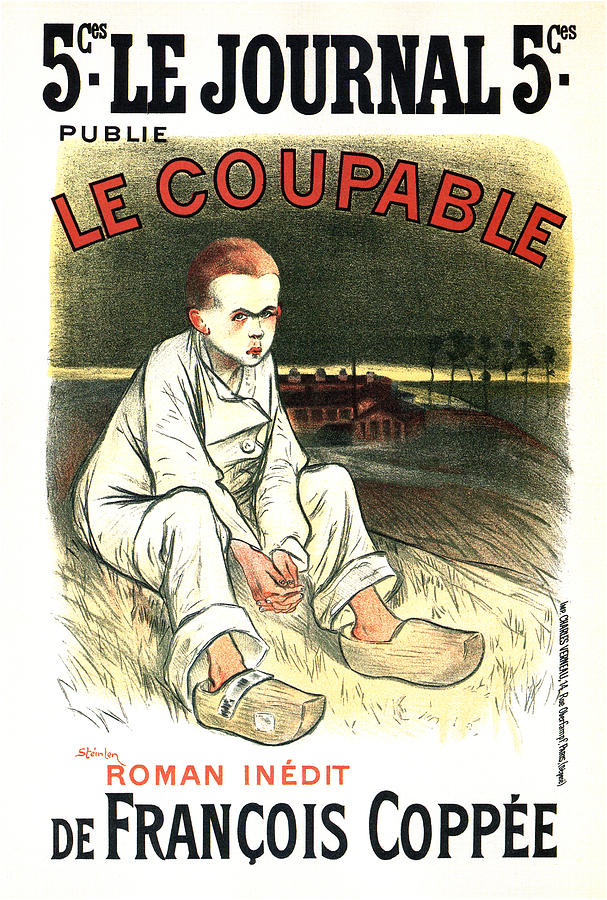 Le Coupable - De Francois Coppee - Vintage Art Nouveau Poster Mixed Media