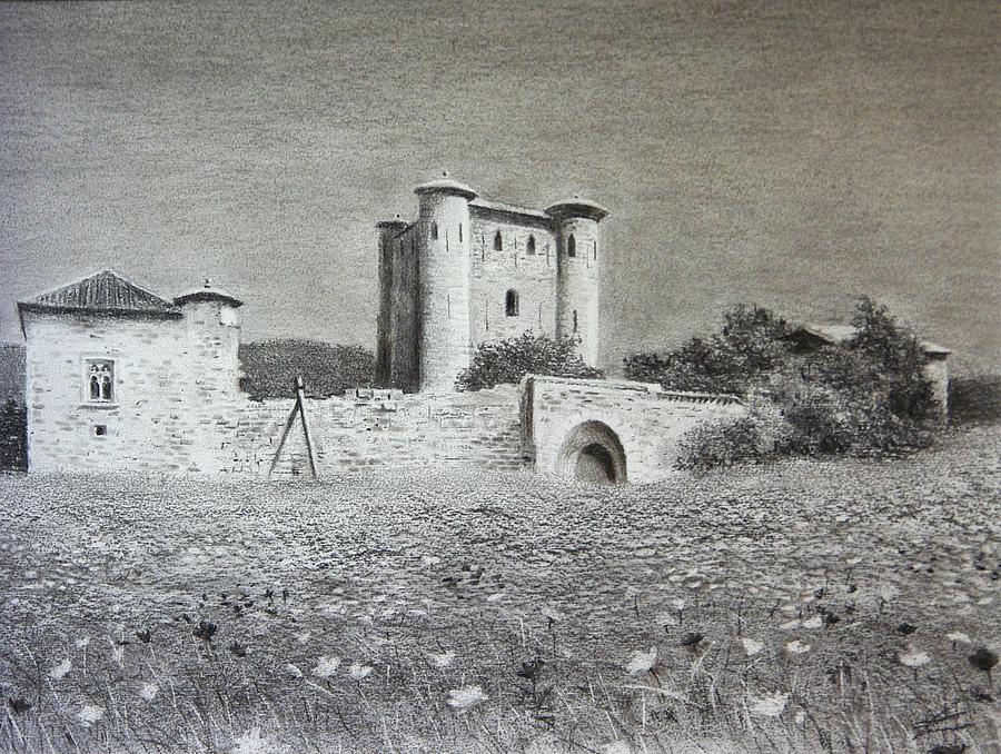 Le Donjon dArques Painting by Peter Livens