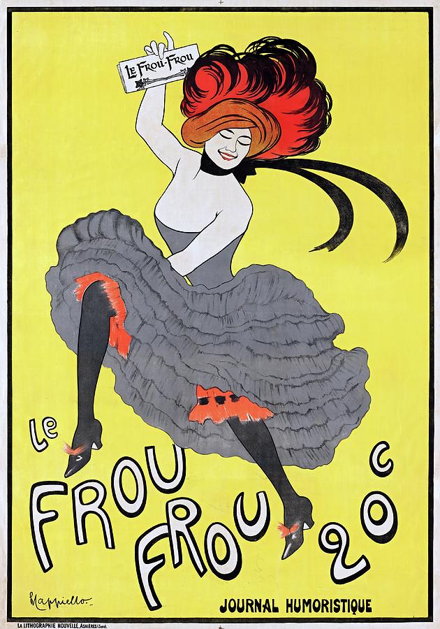 Le Frou Frou journal humoristique poster 1899 Painting by Vincent Monozlay