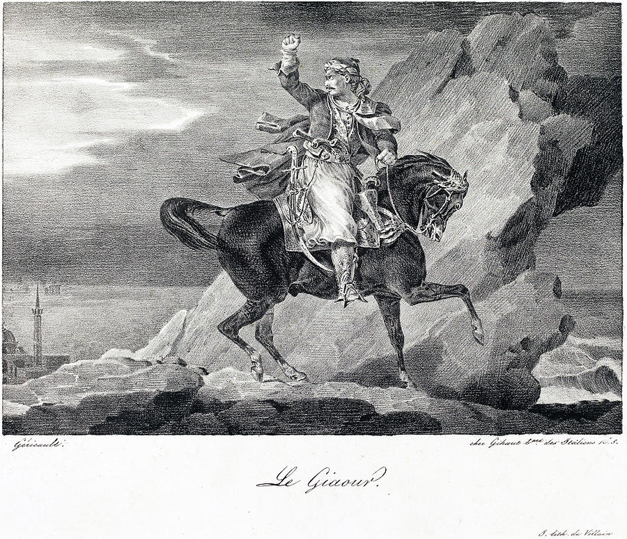  Le Giaour or The Infidel Drawing by Theodore Gericault