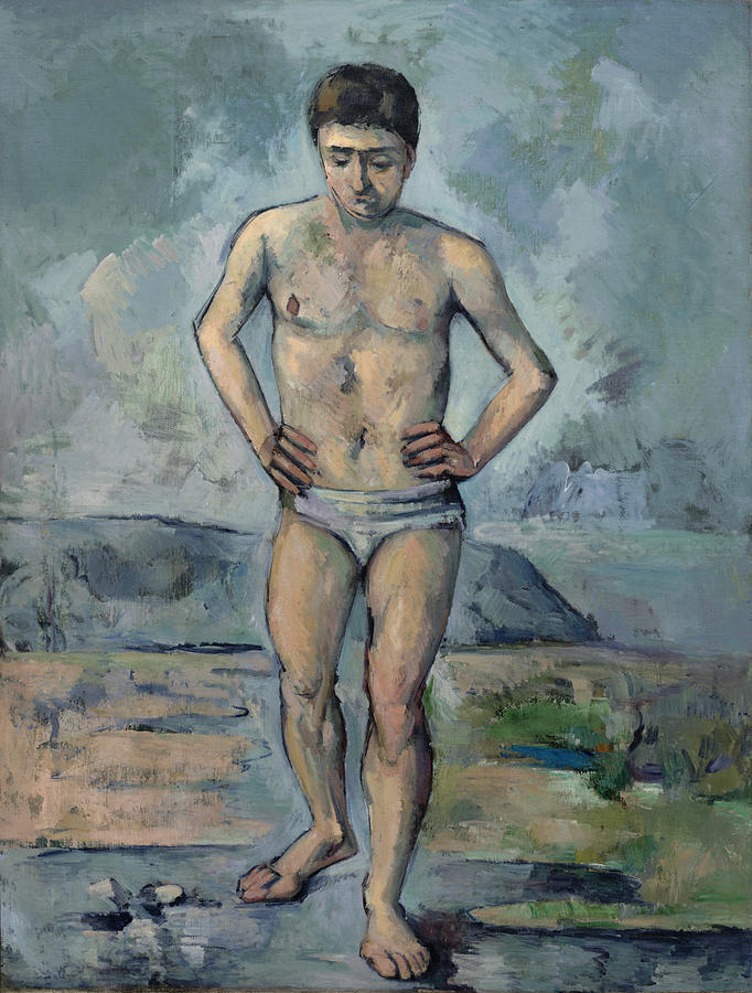 Le Grand Baigneur  Painting by Paul Cezanne