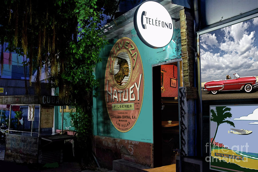 Le Habana, Cuba, night club, Hatuey Cerveza Mixed Media by Thomas Pollart -  Pixels