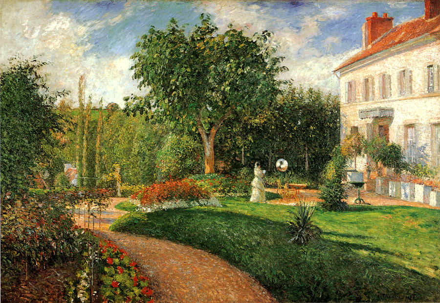Le Jardin des Mathurins Pontoise Painting by Camille Pisssarro