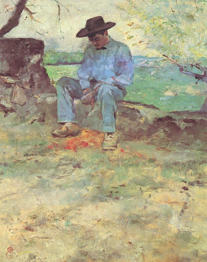 Le Jeune Routy Painting by Henri Toulouse-Lautrec
