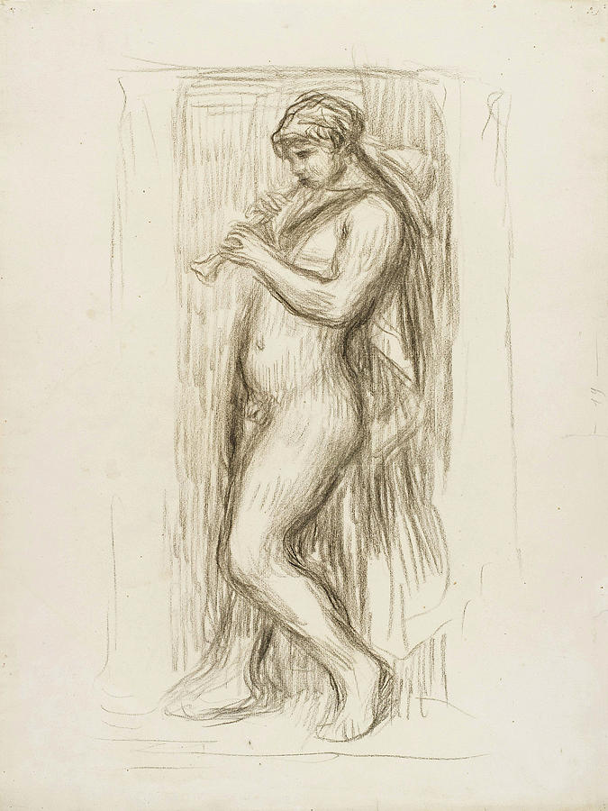 Le Joueur de Fluteau Drawing by Pierre-Auguste Renoir