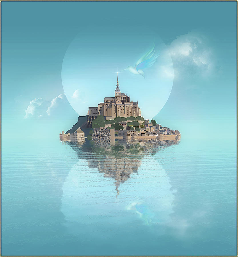 Le Mont Saint Michel Digital Art by Harald Dastis