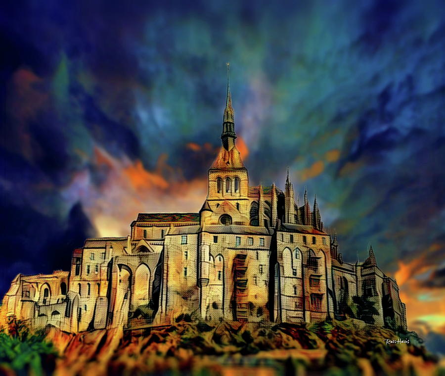 Le Mont-Saint-Michel Digital Art by Russ Harris