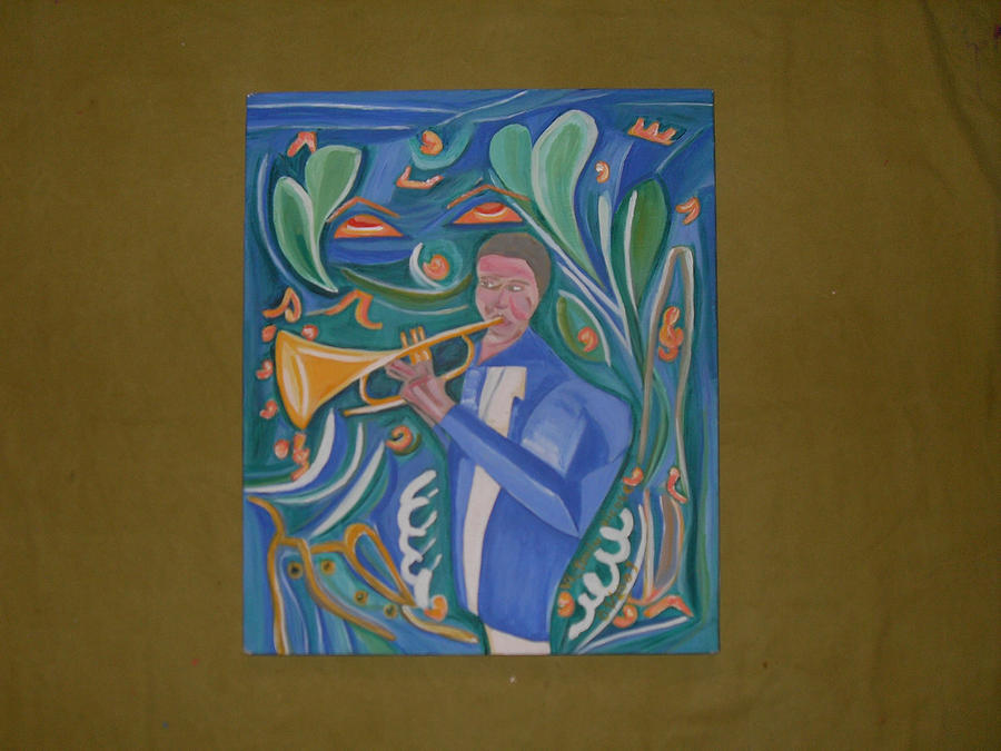 Le Musicien - 2003 Painting by Nicole VICTORIN