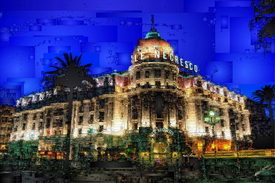 Le Negresco Hotel in Nice France Digital Art by Rafael Salazar