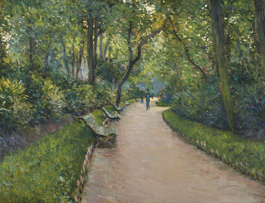 Le Parc Monceau Painting by Gustave Caillebotte