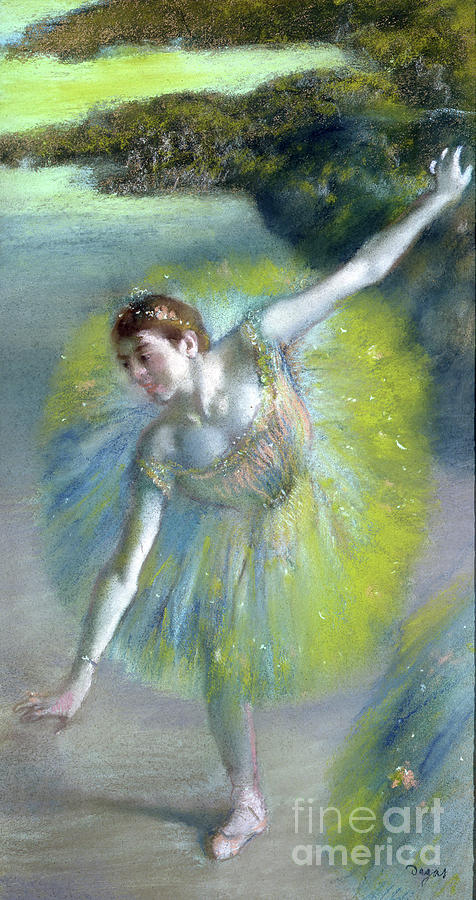 Le pas sur la scene Pastel by Edgar Degas
