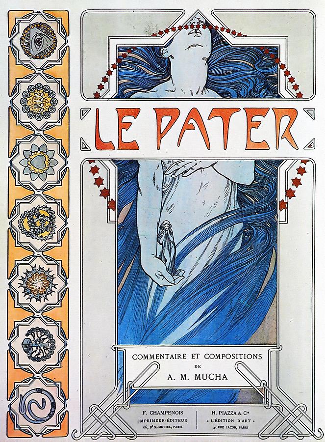 Le Pater Painting by Alphonse Mucha