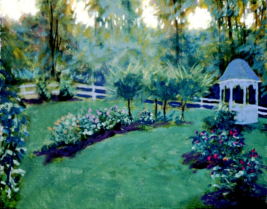 le Petit Jardin de Roses Painting by David Zimmerman