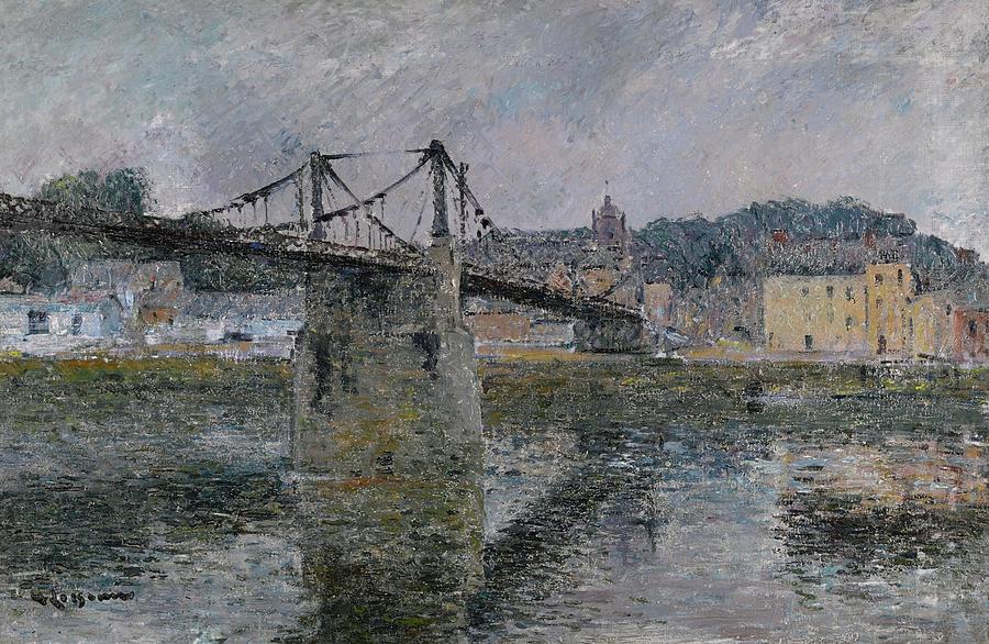 Bridge Painting - Le Pont Delbeuf by MotionAge Designs